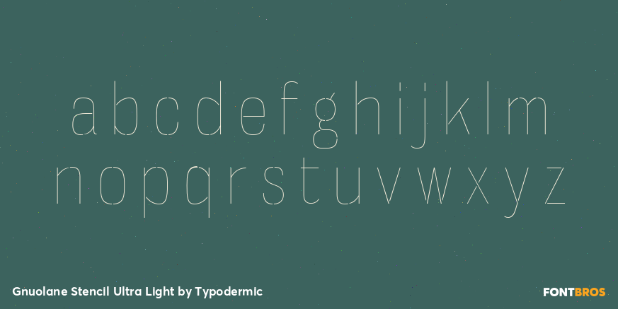Gnuolane Stencil Ultra Light Font Poster #3