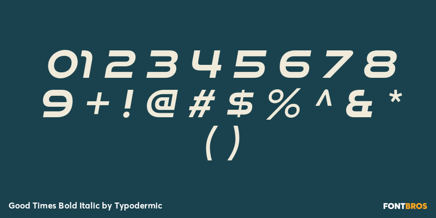 Good Times Bold Italic Font Poster #1