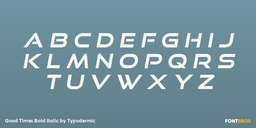 Good Times Bold Italic Font Poster #1