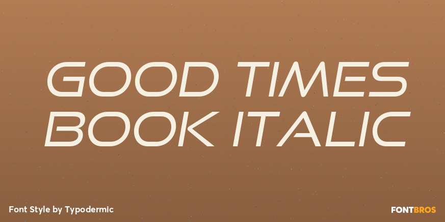 Good Times Book Italic Font Poster #1