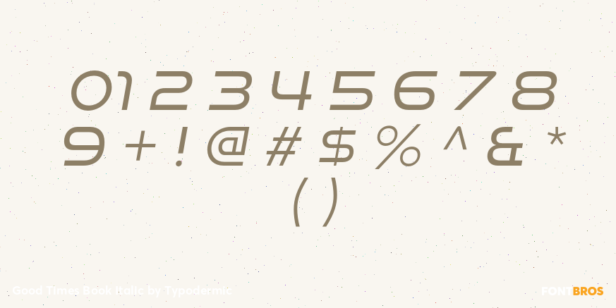 Good Times Book Italic Font Poster #4