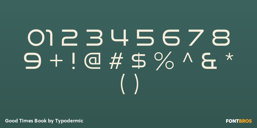 Good Times Book Font Poster #4