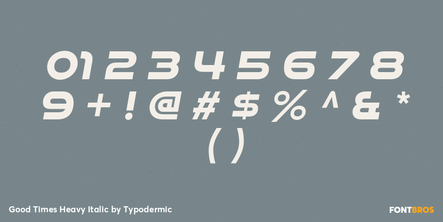 Good Times Heavy Italic Font Poster #4