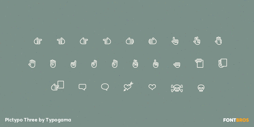 Pictypo Three Font Poster #2