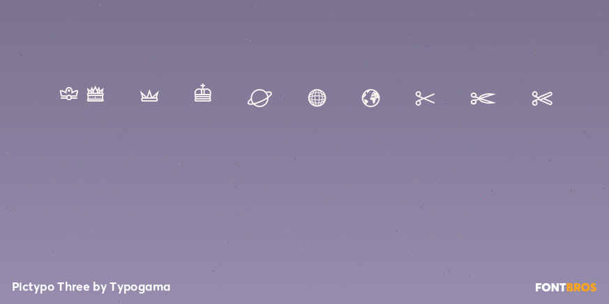 Pictypo Three Font Poster #4