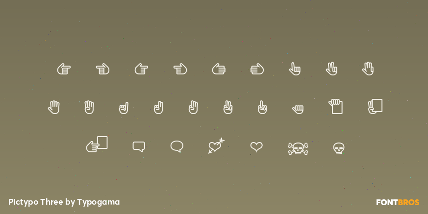 Pictypo Three Font Poster #2