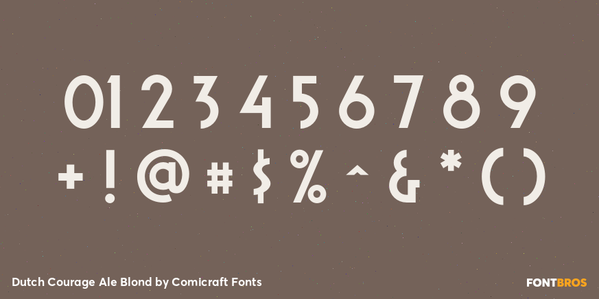 Dutch Courage Ale Blond Font Poster #1