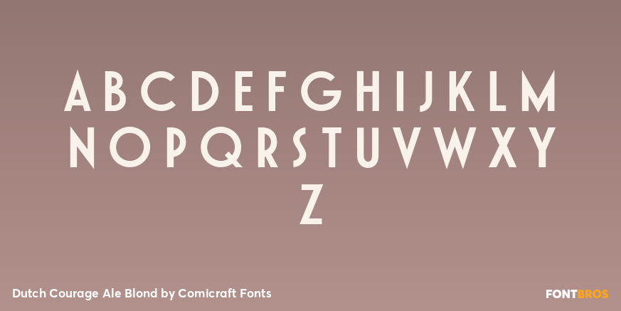 Dutch Courage Ale Blond Font Poster #3