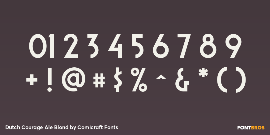 Dutch Courage Ale Blond Font Poster #4