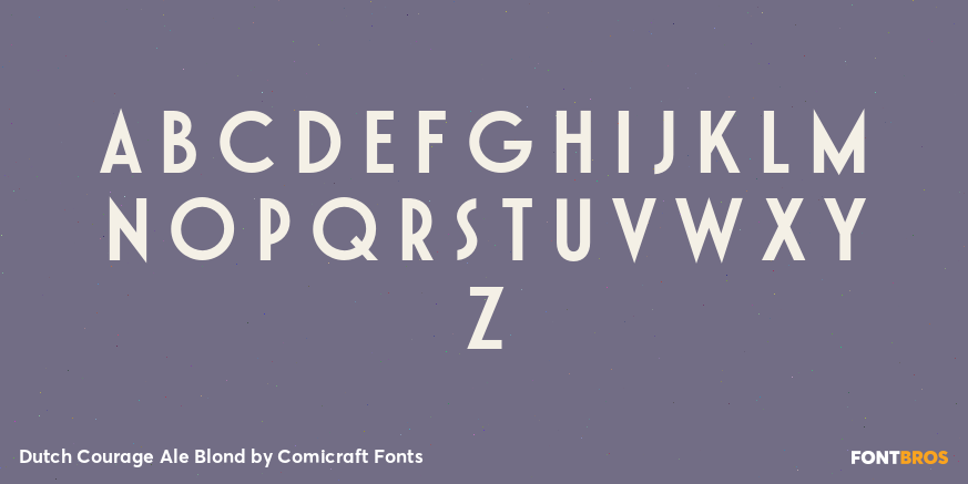 Dutch Courage Ale Blond Font Poster #1