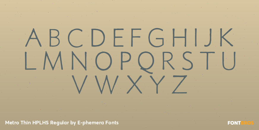 Metro Thin HPLHS Regular Font Poster #2
