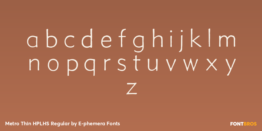 Metro Thin HPLHS Regular Font Poster #3
