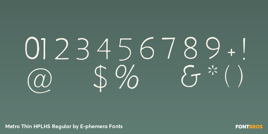 Metro Thin HPLHS Regular Font Poster #4