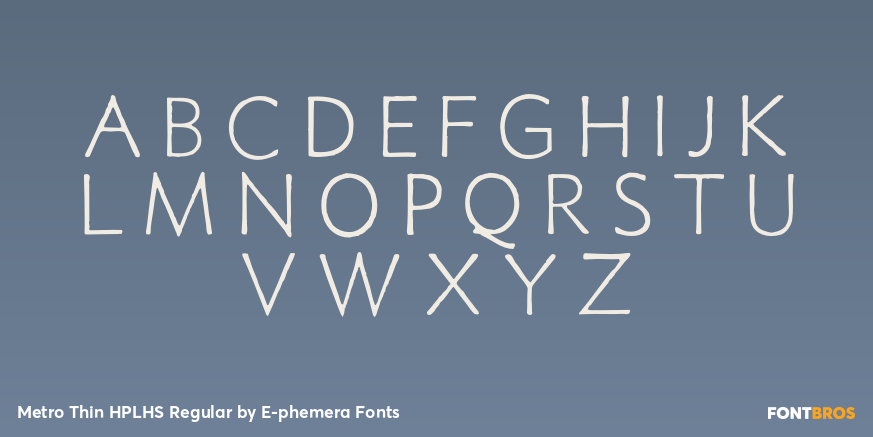 Metro Thin HPLHS Regular Font Poster #1