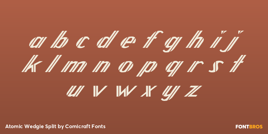 Atomic Wedgie Split Font Poster #3