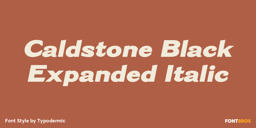 Caldstone Black Expanded Italic Poster