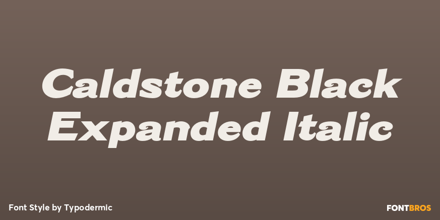 Caldstone Black Expanded Italic Poster