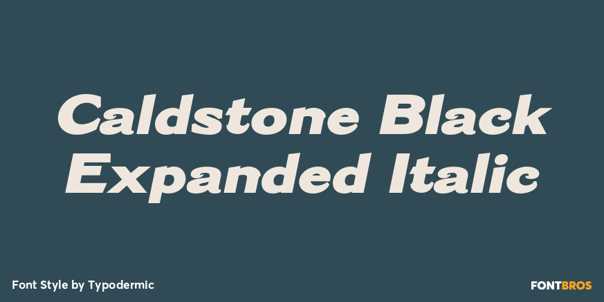 Caldstone Black Expanded Italic Poster