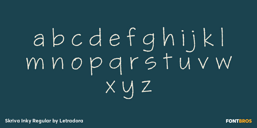 Skriva Inky Regular Font Poster #3