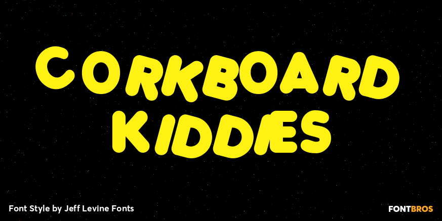 Corkboard Kiddies Font Poster #1