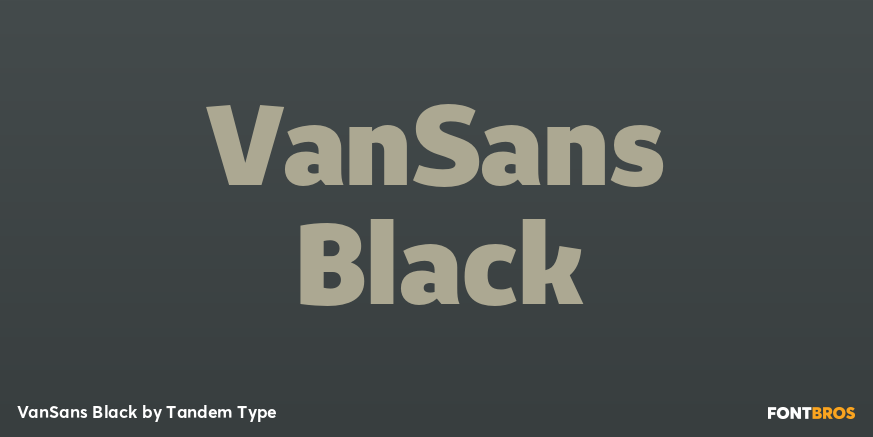 VanSans Black Font Poster