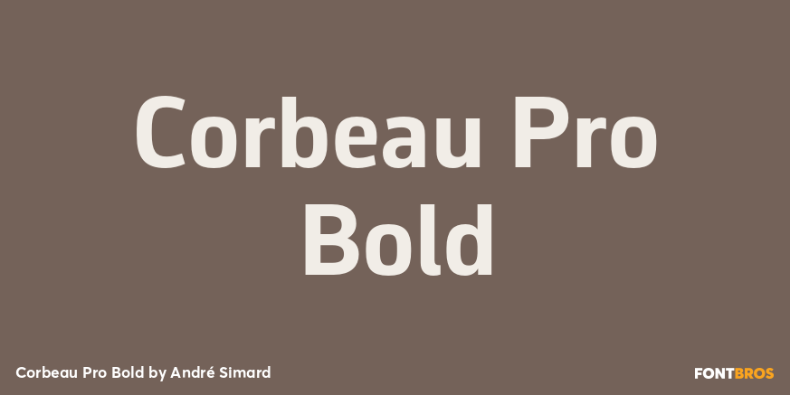 Corbeau Pro Bold Font Poster #1