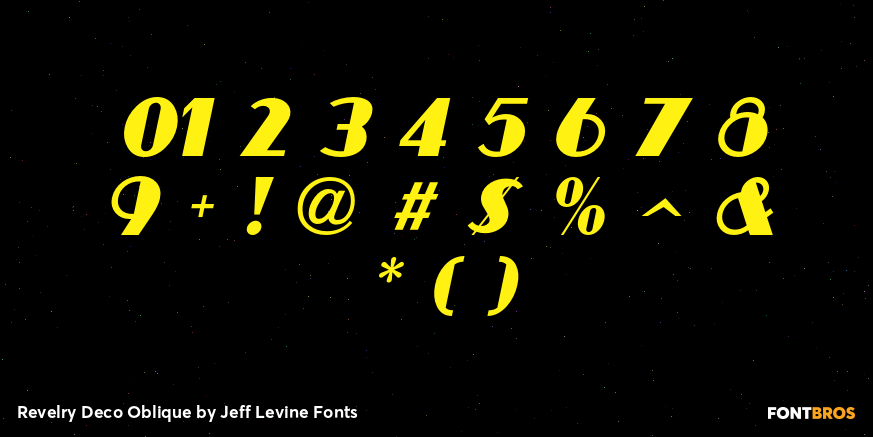 Revelry Deco Oblique Font Poster #4