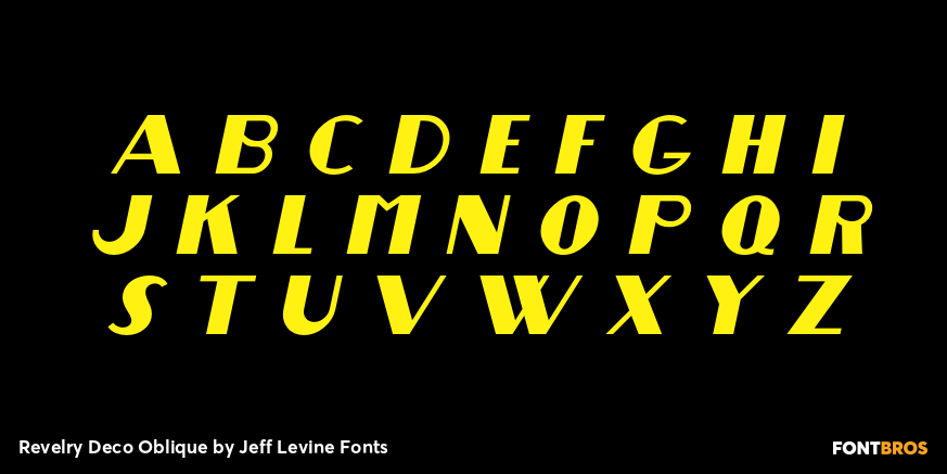 Revelry Deco Oblique Font Poster #1