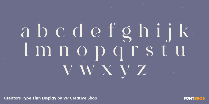 Creators Type Thin Display Font Poster #3