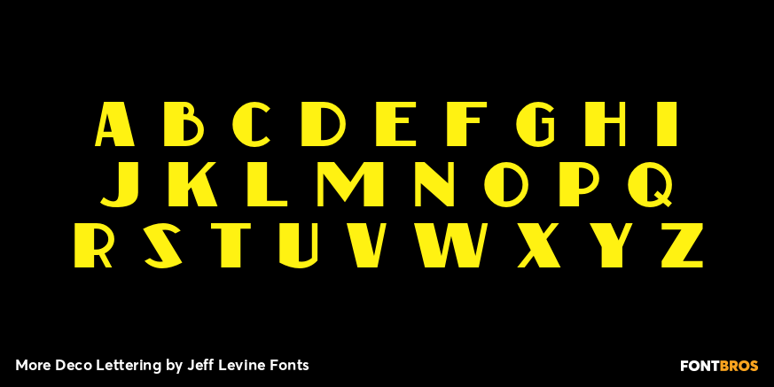 More Deco Lettering Font Poster #2