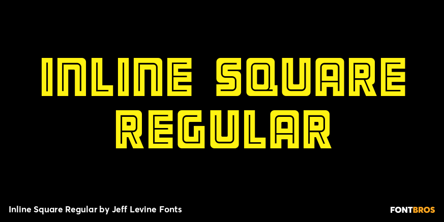 Inline Square Regular Font Poster #1