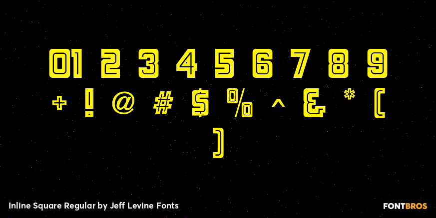 Inline Square Regular Font Poster #4