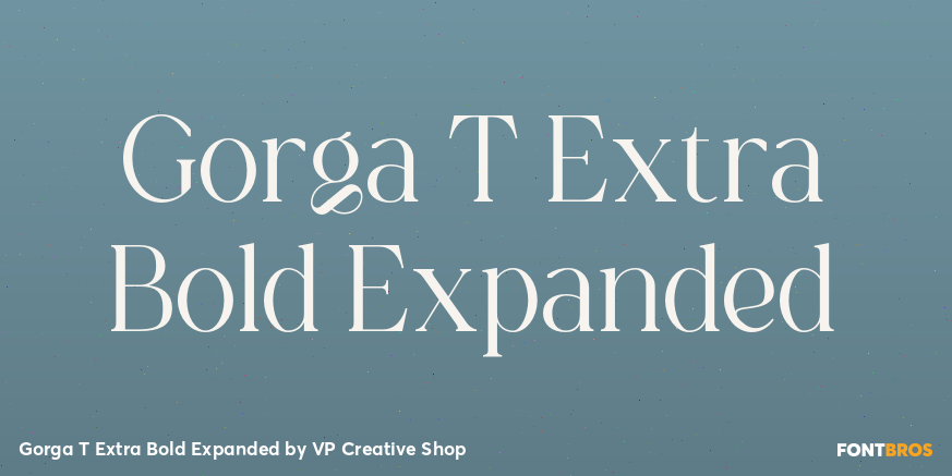Gorga T Extra Bold Expanded Font Poster #1