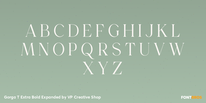 Gorga T Extra Bold Expanded Font Poster #2