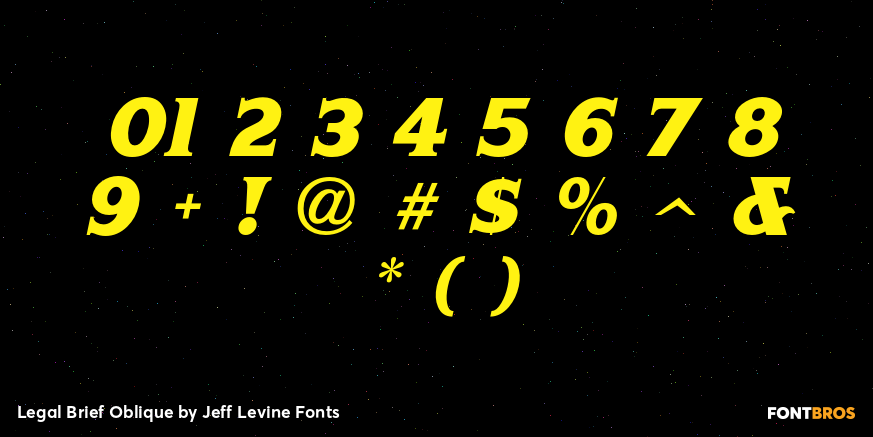 Legal Brief Oblique Font Poster #1