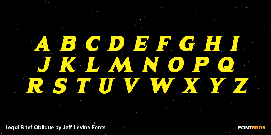 Legal Brief Oblique Font Poster #1