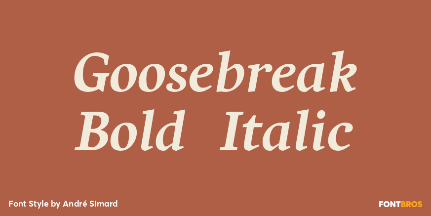 Goosebreak Bold Italic Font Poster #1