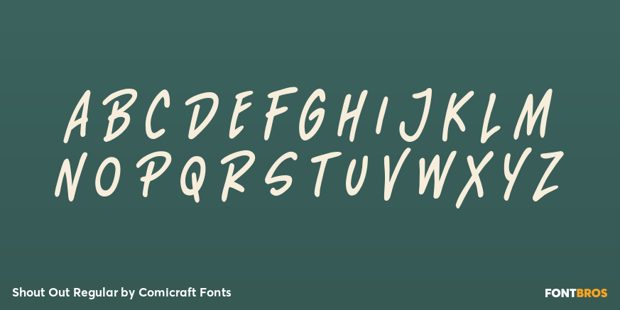 Shout Out Regular Font Poster #2