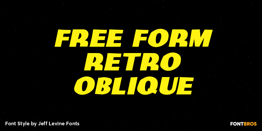 Free Form Retro Oblique Poster