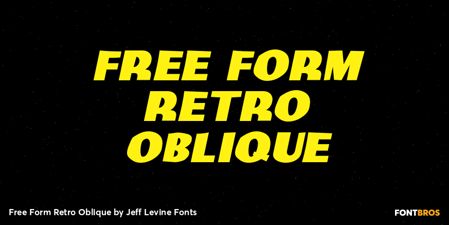 Free Form Retro Oblique Poster