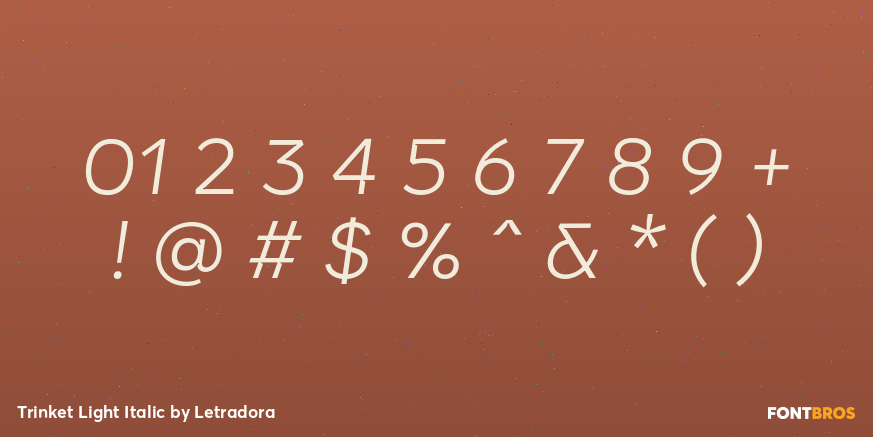 Trinket Light Italic Font Poster #4