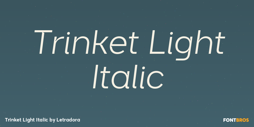 Trinket Light Italic Font Poster #1