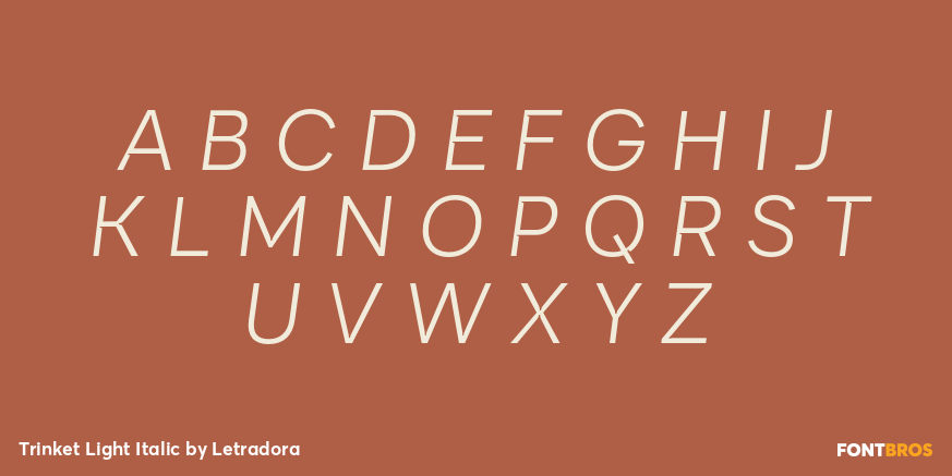 Trinket Light Italic Font Poster #2