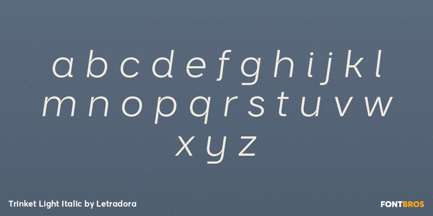 Trinket Light Italic Font Poster #3