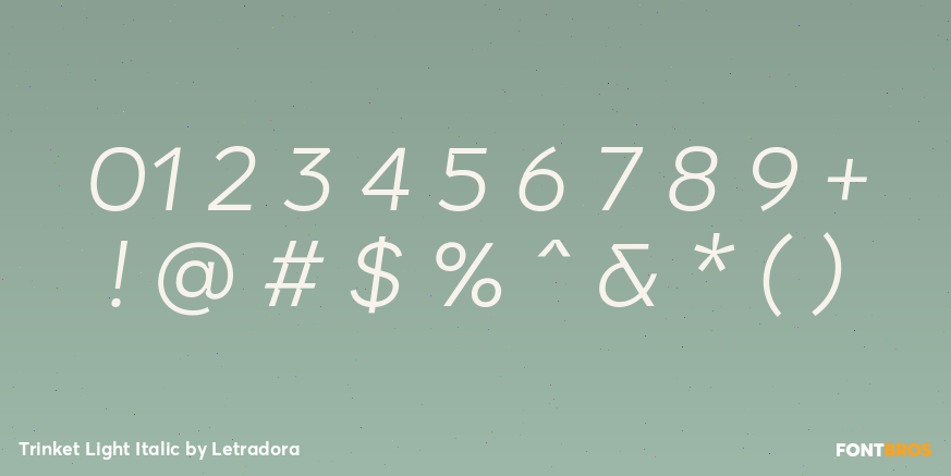 Trinket Light Italic Font Poster #4