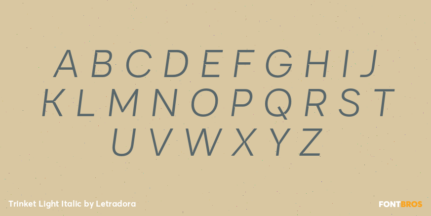 Trinket Light Italic Font Poster #2