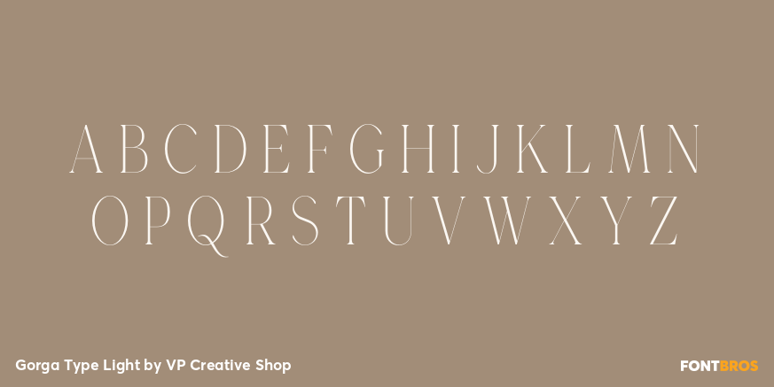 Gorga Type Light Font Poster #2
