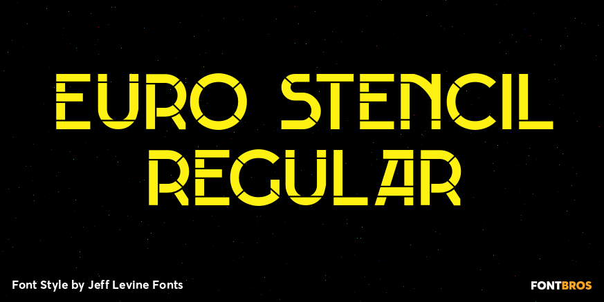 Euro Stencil Regular Poster