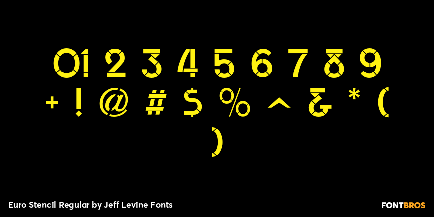 Euro Stencil Regular Font Poster #1