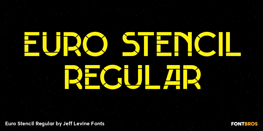 Euro Stencil Regular Poster